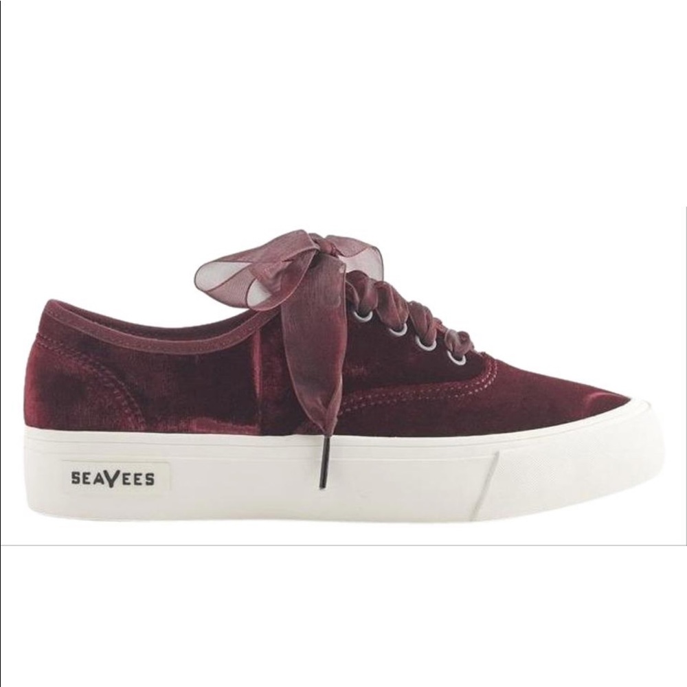 SeaVees® for J.Crew Legend sneakersburgandy velvet